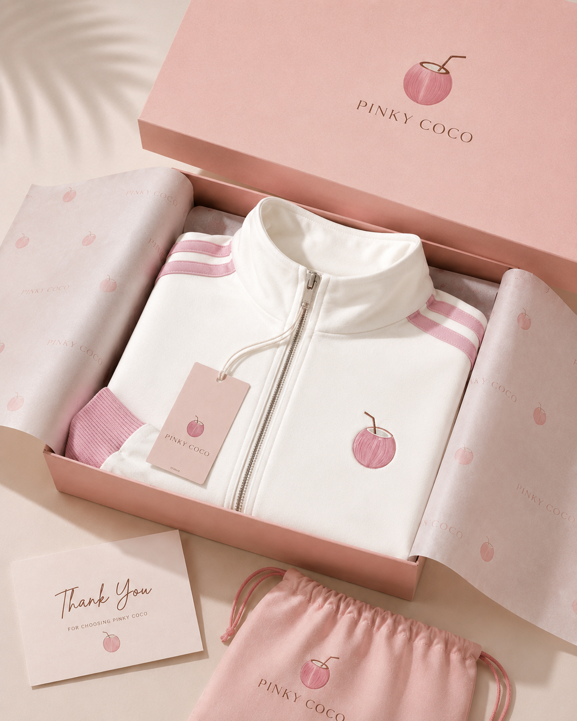 Pinky Coco Coco Cloud Track Jacket premium packaging
