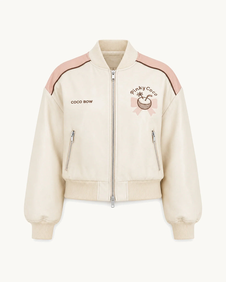 PinkyCoco pink and cream favorites featuring the Coco Bow Ivory jacket