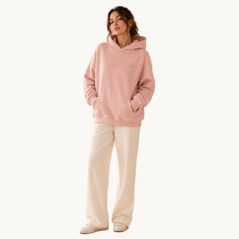 PinkyCoco Blush Coco Women's Oversized Fleece Hoodie