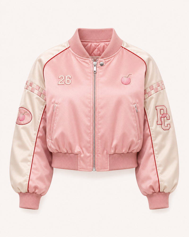 PinkyCoco Coco Speedway Women's Satin Racing Jacket