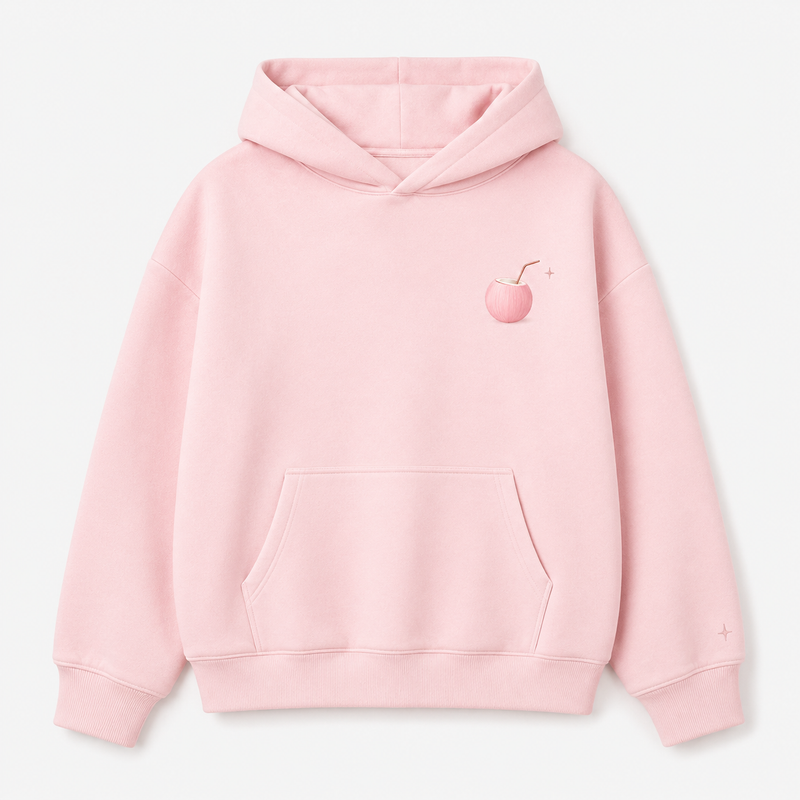 PinkyCoco Coco Super Bloom Women's Oversized Fleece Hoodie