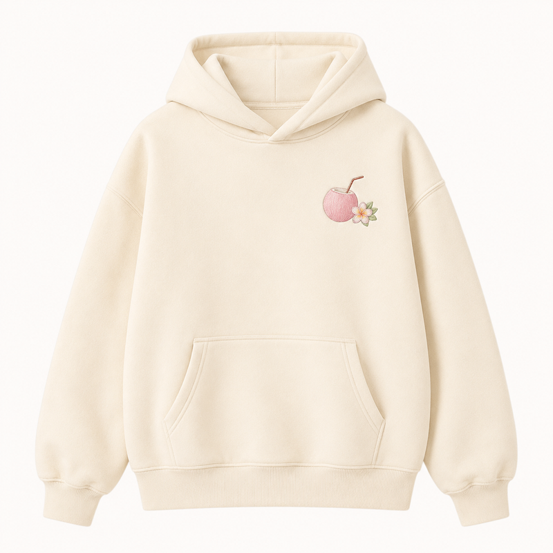 PinkyCoco Lumeria Pearl Tide Women's Oversized Fleece Hoodie