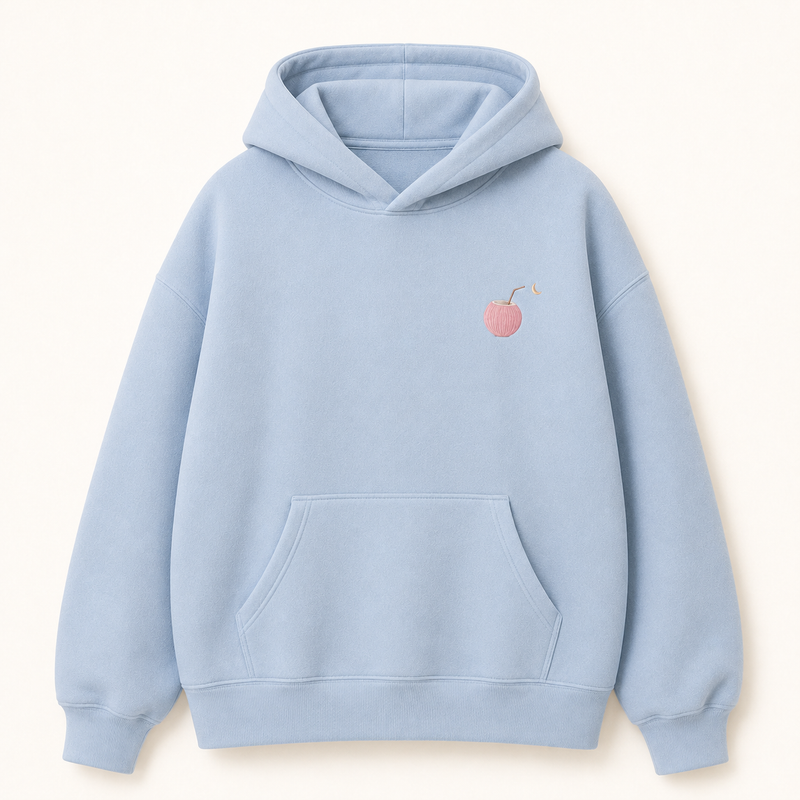 PinkyCoco Moon Tide Women's Oversized Fleece Hoodie