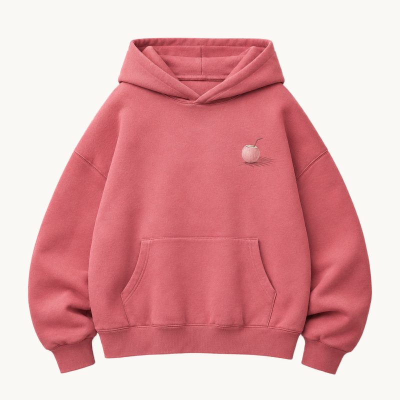 PinkyCoco Palm Shadows Women's Oversized Fleece Hoodie