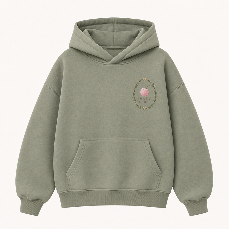 PinkyCoco Sage Bee Coconut Grove Women's Oversized Fleece Hoodie