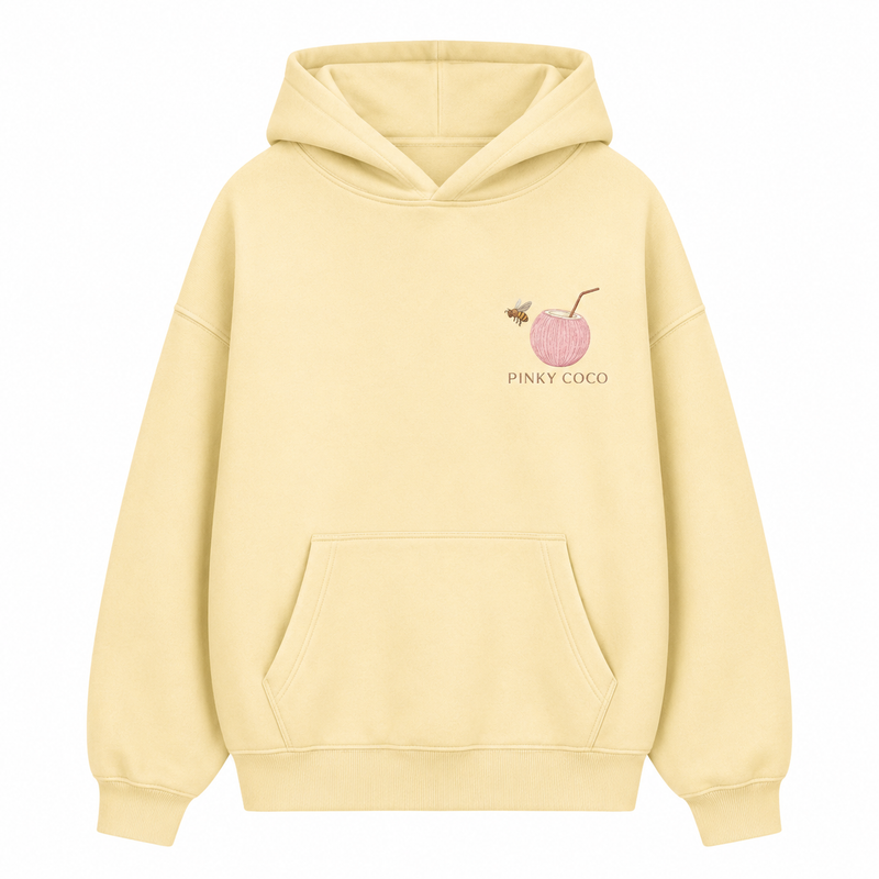 PinkyCoco Sunflower Good Vibes Morning Women's Oversized Fleece Hoodie