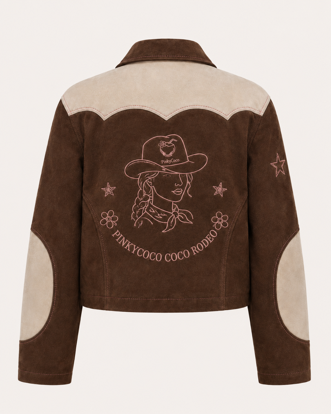 PinkyCoco Cocoa Rodeo Women's Leather Fashion Jacket, front view