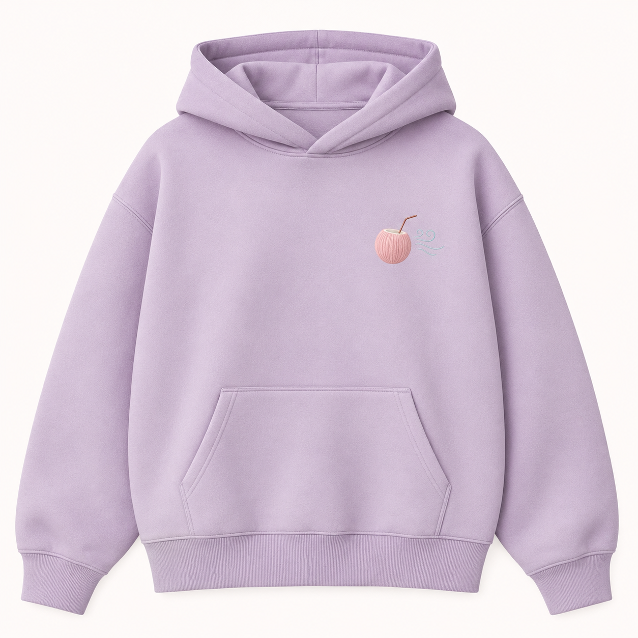 Front view of the PinkyCoco Ocean Breeze women's hoodie