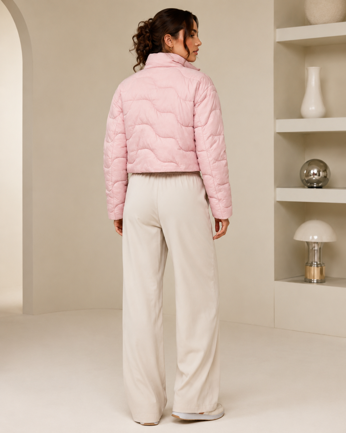 PinkyCoco Pink Women's Fashion Jacket, front view