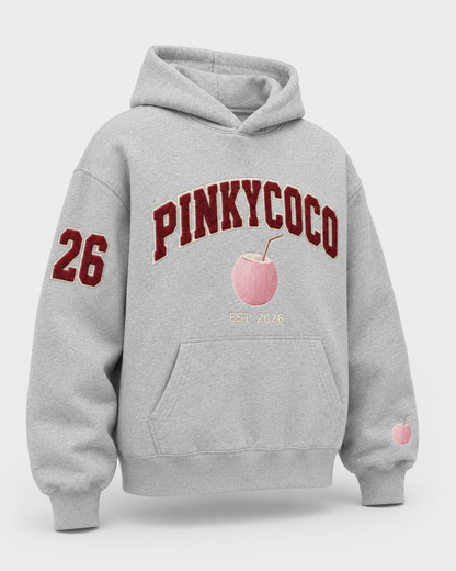 Front view of the PinkyCoco Signature Coco women's hoodie