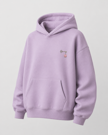 Front view of the PinkyCoco Strawberry Chateau women's hoodie
