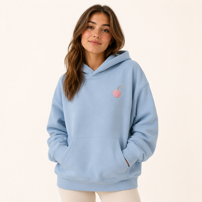 Three-quarter view of the PinkyCoco Moon Tide women's hoodie