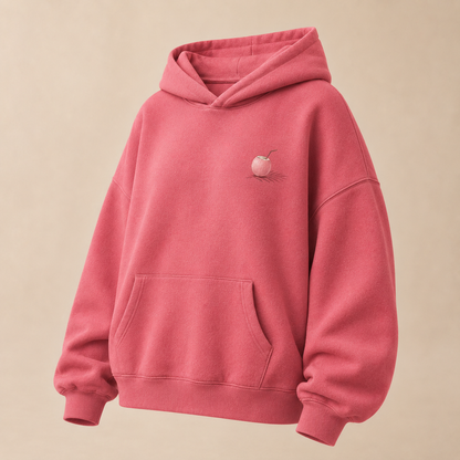 Three-quarter view of the PinkyCoco Palm Shadows women's hoodie