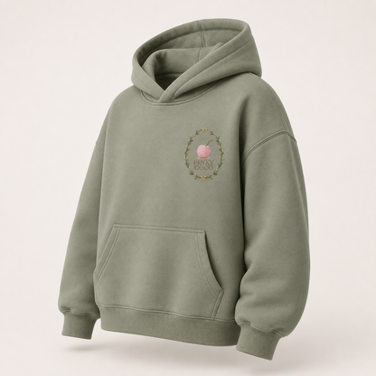 Three-quarter view of the PinkyCoco Sage Bee Coconut Grove women's hoodie