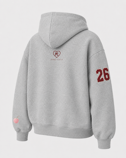 Three-quarter view of the PinkyCoco Signature Coco women's hoodie