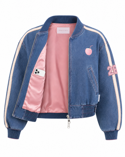 PinkyCoco Coco women's racing jacket, back view