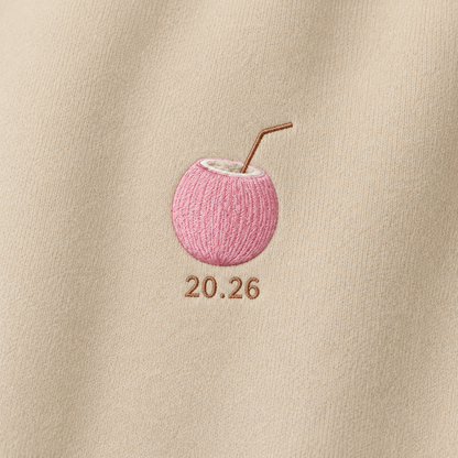 Model showing the back of the PinkyCoco Barefoot Coastal Coordinates hoodie
