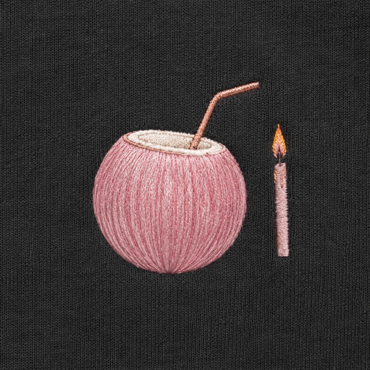 Model showing the back of the PinkyCoco Candlelight Moon Shore hoodie