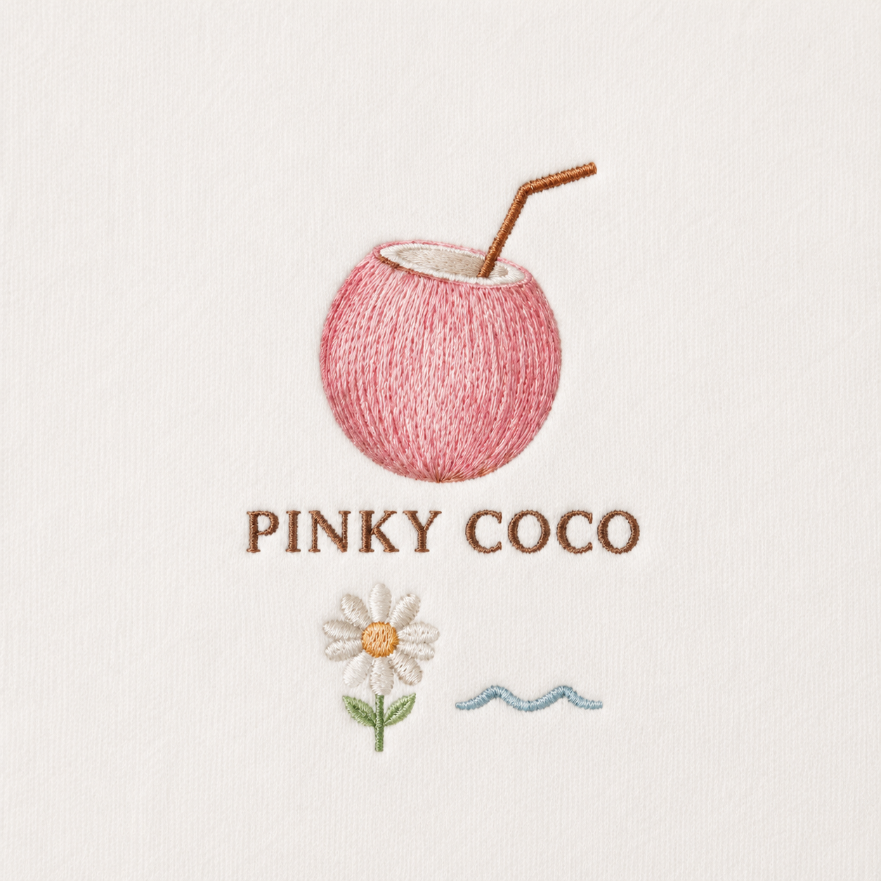 Model showing the back of the PinkyCoco Daisy Ocean Club hoodie