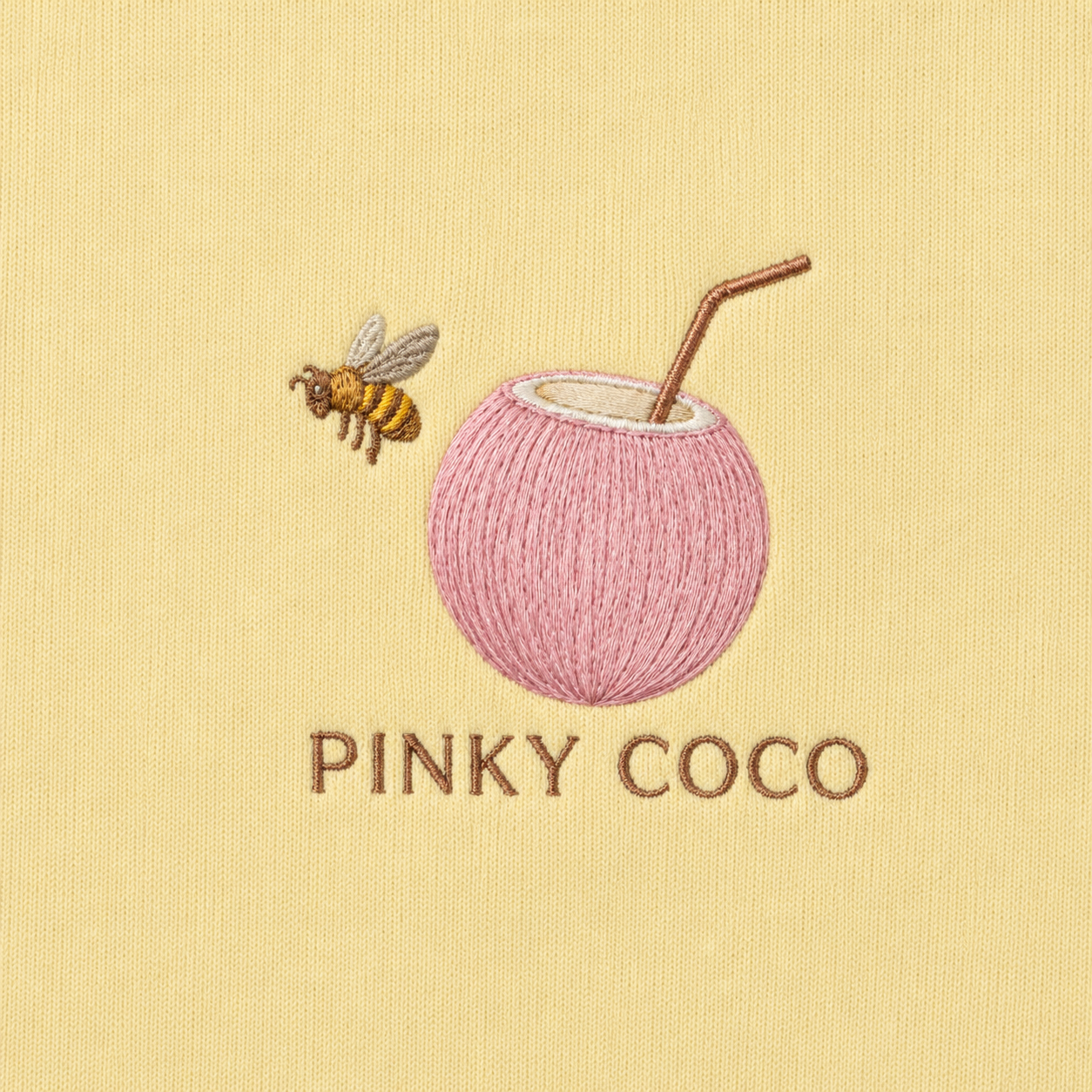 Model showing the back of the PinkyCoco Sunflower Good Vibes Morning hoodie