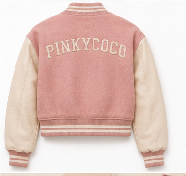 PinkyCoco Coco Campus Women's Varsity Jacket, side view