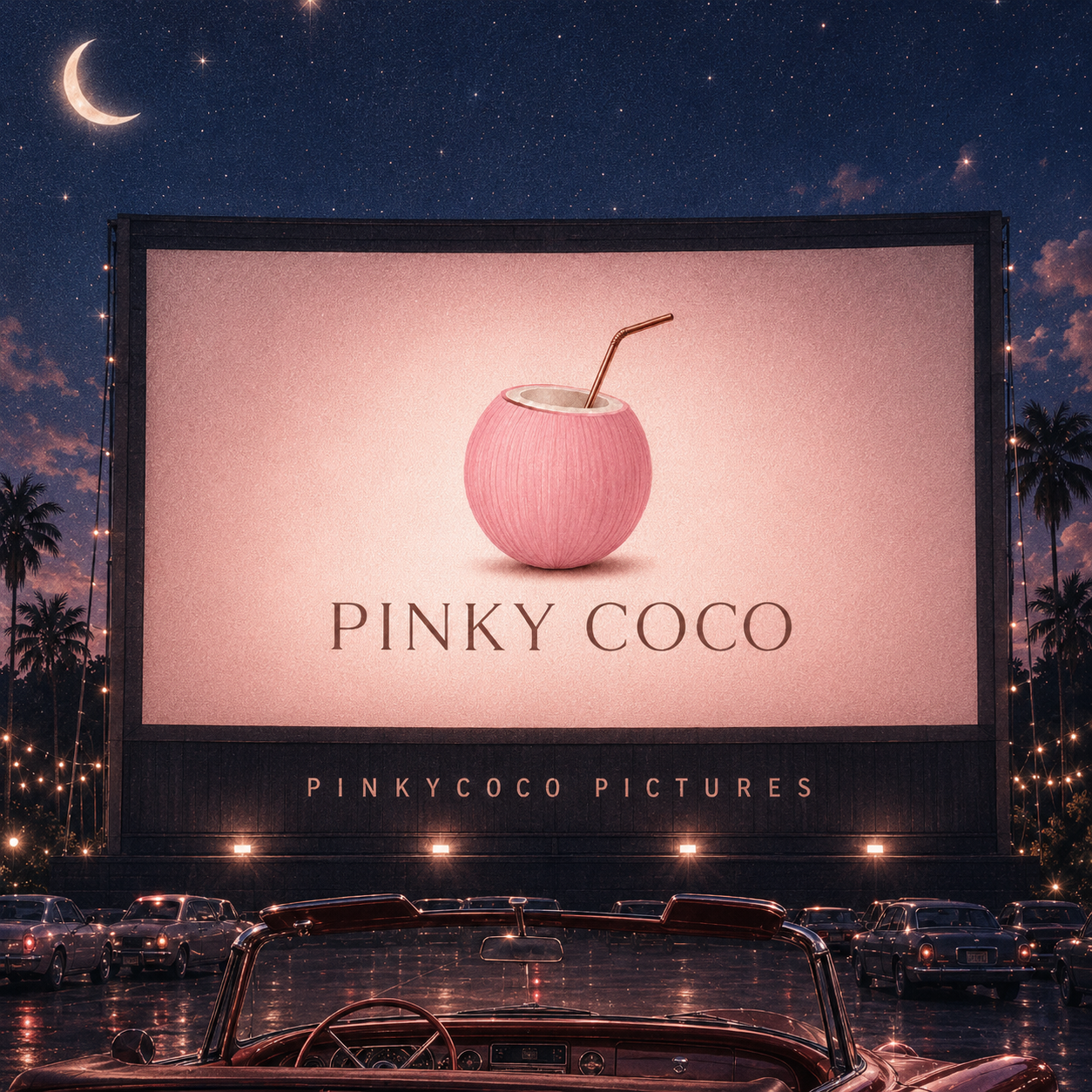 Side view of the PinkyCoco Starlet Drive In women's hoodie