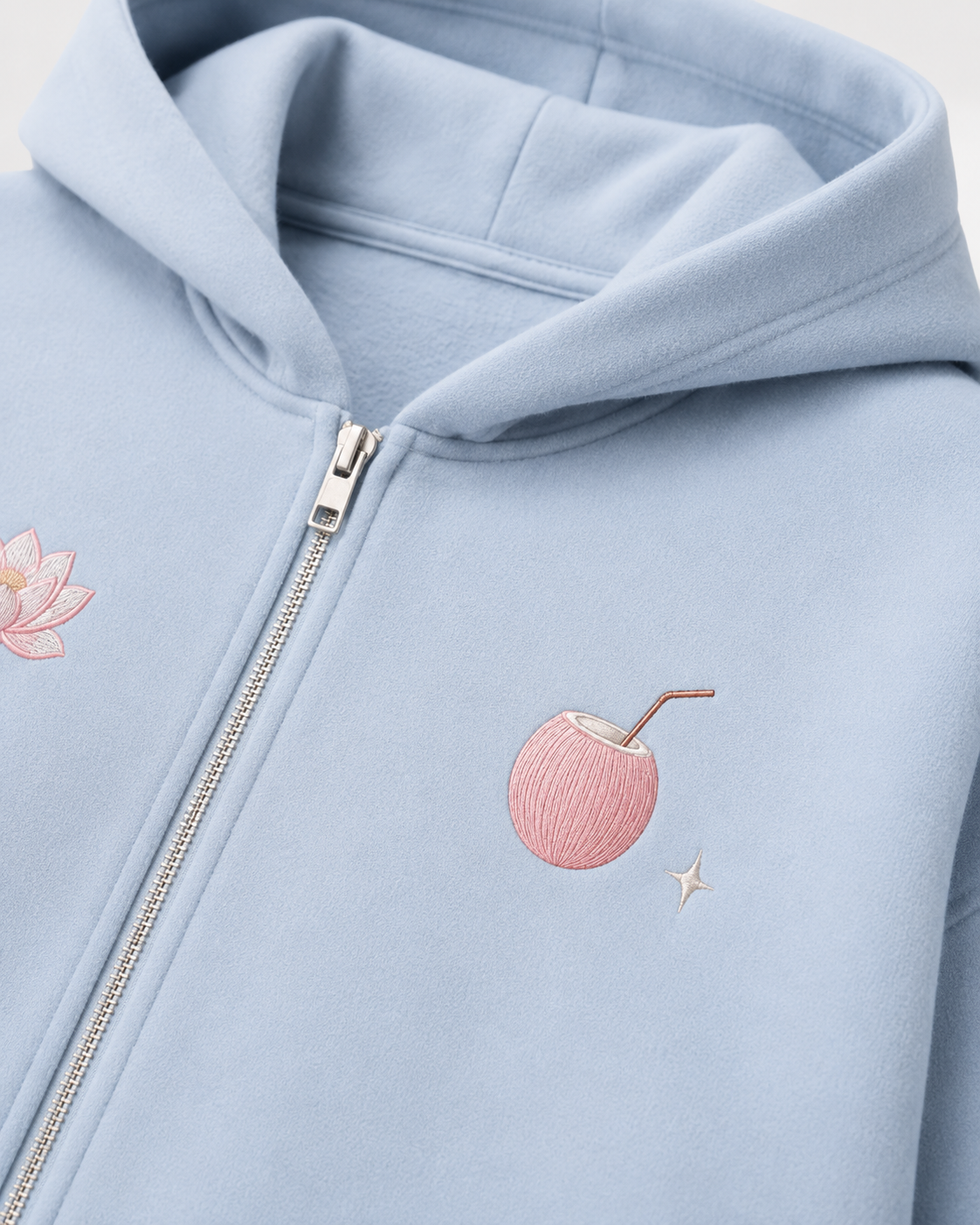 Side view of the PinkyCoco Swan Lake women's hoodie
