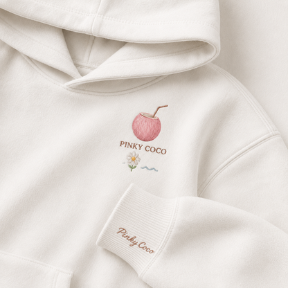 Close-up of the PinkyCoco Daisy Ocean Club artwork