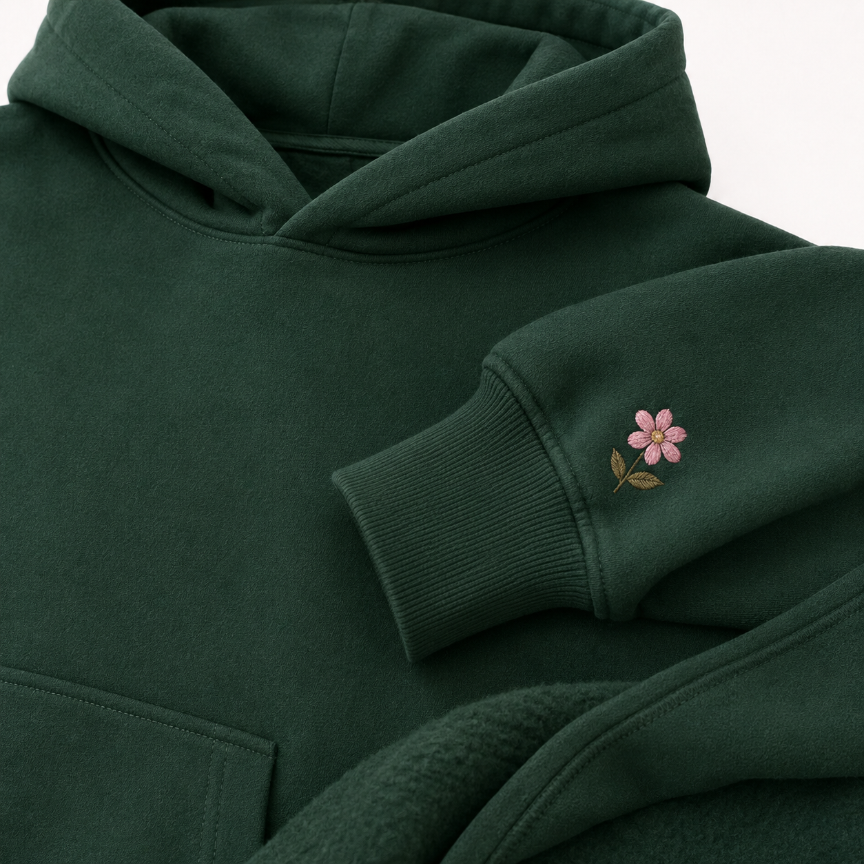 Close-up of the PinkyCoco Emerald Wildflower Butterfly artwork