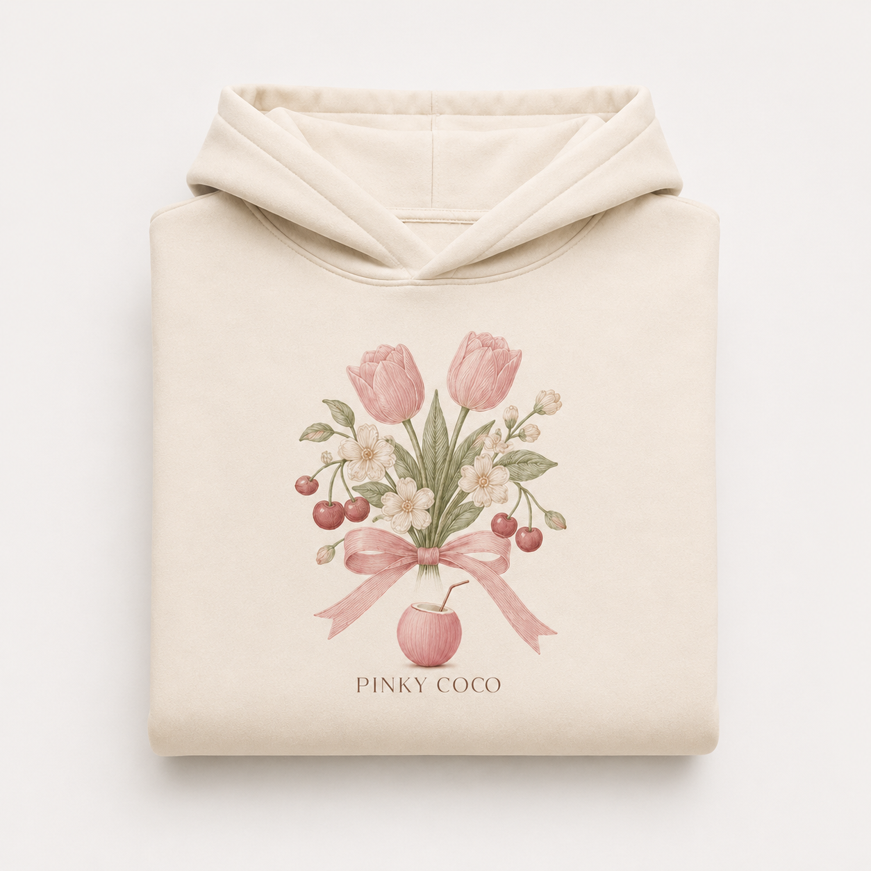 Close-up of the PinkyCoco Flower Market artwork