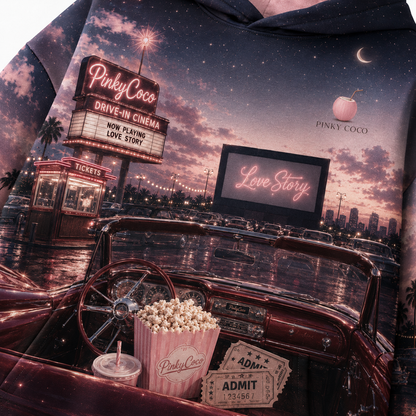 Close-up of the PinkyCoco Starlet Drive In artwork