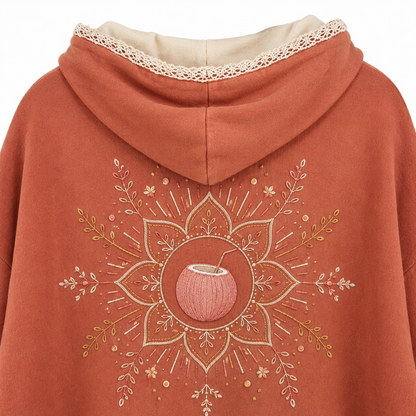 Construction details on the PinkyCoco Terracotta Mandala Dream matching set
