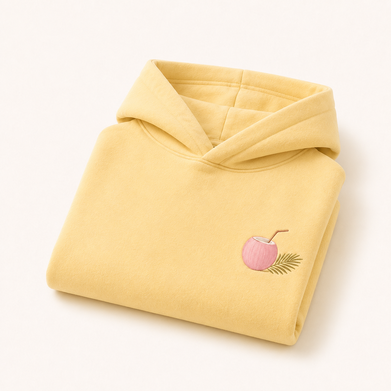 Additional view of the PinkyCoco Coconut Farm Morning women's hoodie