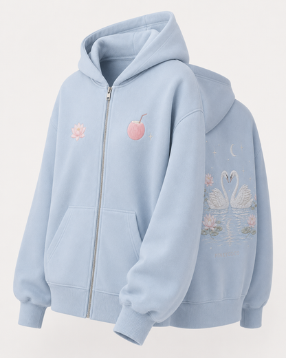 Additional view of the PinkyCoco Swan Lake women's hoodie