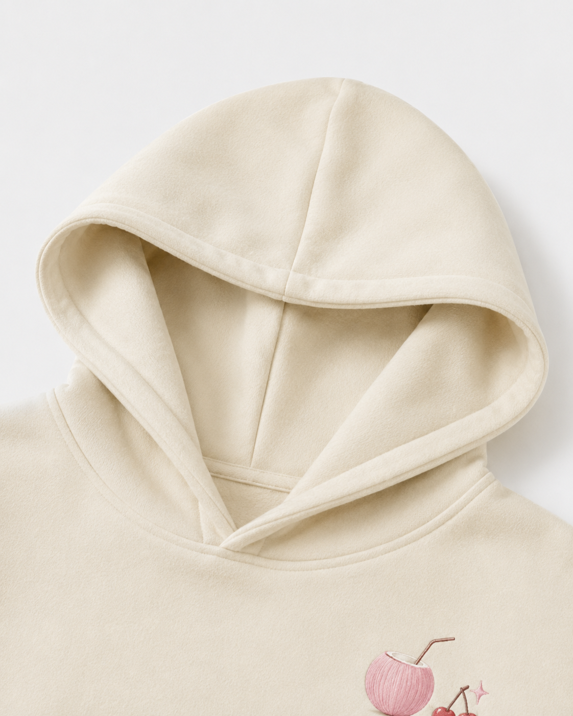 Alternate view of the PinkyCoco Cherry Picnic oversized fleece hoodie