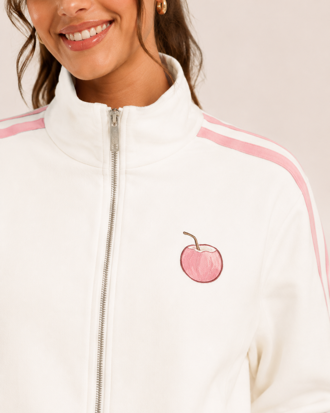 Pinky Coco Coco Cloud Track Jacket chest logo detail
