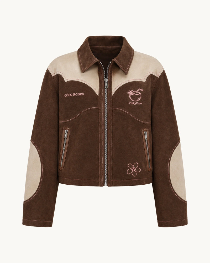 PinkyCoco Cocoa Rodeo Women's Leather Fashion Jacket