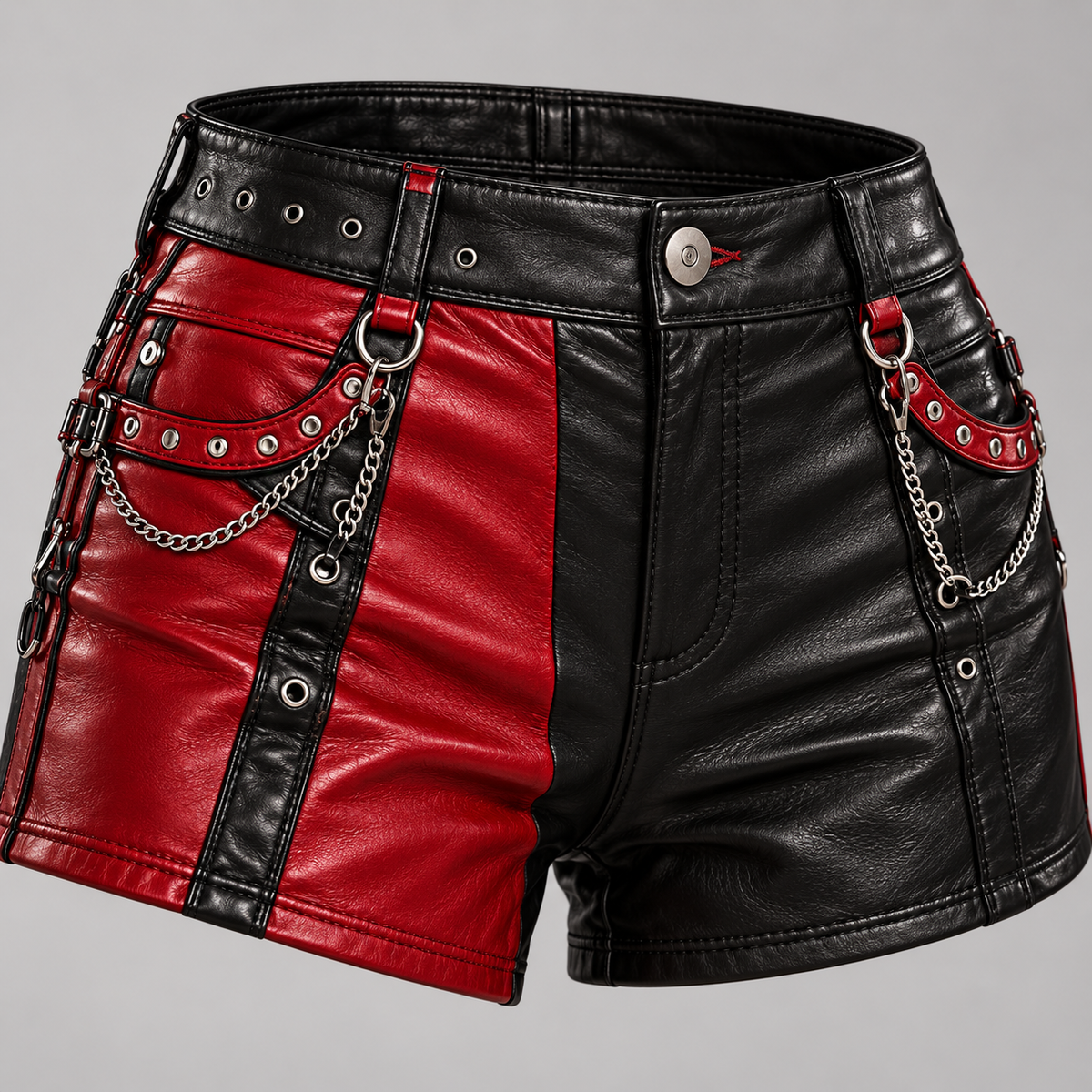 PinkyCoco Crimson Rebel red black jacket side profile