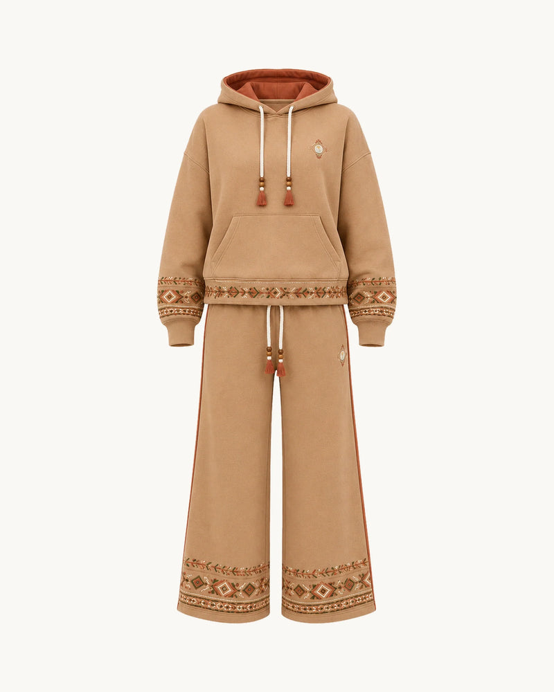 PinkyCoco Desert Coco Nomad Women's Fleece Hoodie & Sweatpants Set