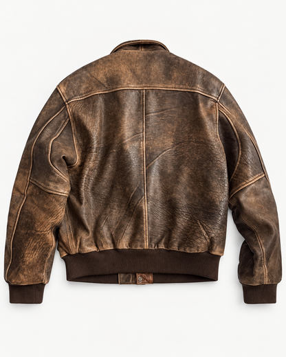 PinkyCoco Vintage Flight brown bomber jacket lifestyle styling